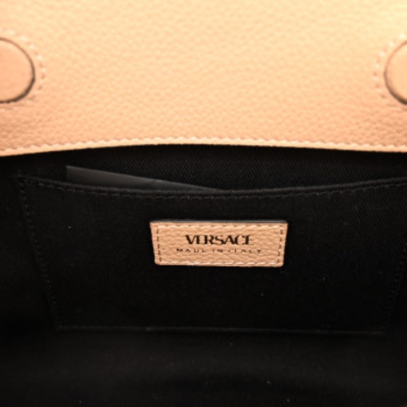 Versace Nude Calf Leather Small Hobo Shoulder Bag - Picture 6 of 9